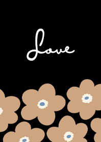 in bloom, flower w - black