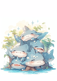 귀여운 상어 젠가-2