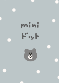 Mini dot pattern bear (dull blue)