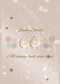 全幸運が上昇スマイル /ベージュ&ボルドー