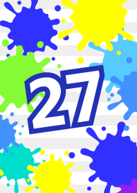 【27】ナンバー❤️ペイント 青