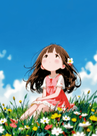 Cute Girl and Beautiful Nature V.27