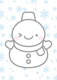 白色雪だるま(スノーマン)の着せかえ