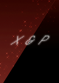X & P -イニシャル-クールな赤と黒-