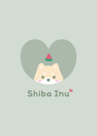 Shiba Inu2 Watermelon - green