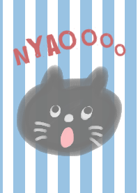 A surprised gray cat