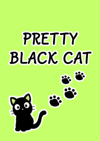 PRETTY BLACK CAT Theme/YELLOW GREEN