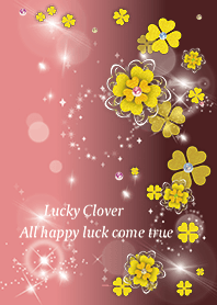 Beige Pink : luck rise! Classy clover