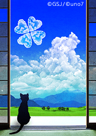 Happy Summer Sky and Cat