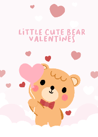 Little Cute Bear Valentines Pink
