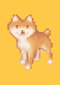 Dog Pixel Art Theme  Yellow 03