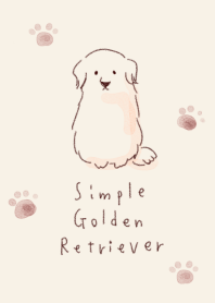 簡單的 金毛尋回犬 淺褐色的