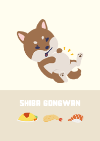 shiba inu loves to eat