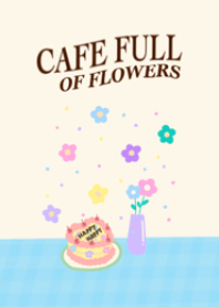 cafe full of flowers