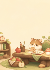 Cocoa Hamster Apple Cookie Desk
