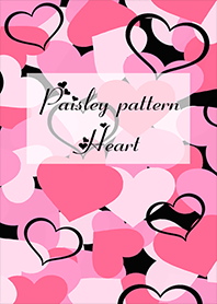 Paisley Pattern Heart Pink color