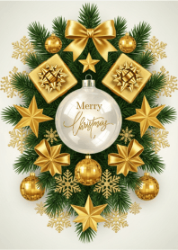 고급스러운 골드 레드 장식