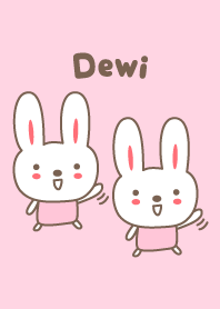 Cute rabbit theme for Dewi