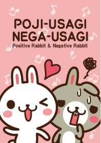 Positive rabbit & Negative rabbit <pink>