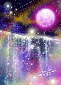 Rising luck moon and waterfall2