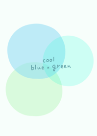 シンプル涼しげブルーとグリーン