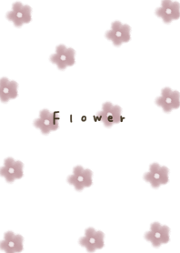 White. Watercolor flowers.