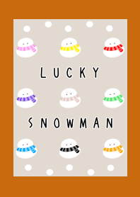 NINE LUCKY SNOWMEN-SNOWMAN-TERRACOTTAj