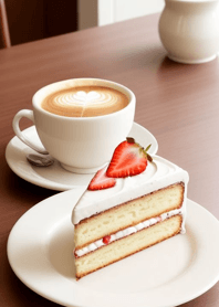Coffee strawberry chocolate cake a1b674