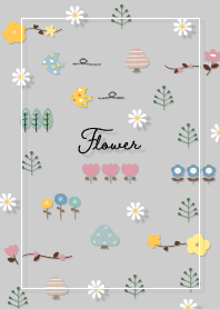 Gray stylish small flower 01_2