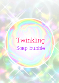 Twinkling soap bubble