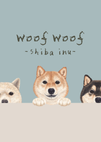 Woof Woof - Shiba inu - BLUE GRAY