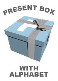PRESENT BOX WITH ALPHABET (F)