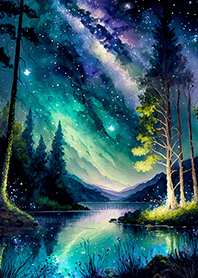 Beautiful starry night view#1677