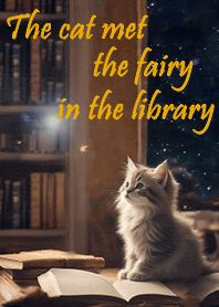 The cat met the fairy in the library
