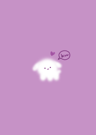 ~ゆるい犬とハート♥ピンクパープル10_1~