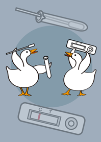 鴨鴨的篩陰陽日常(莫蘭迪藍色)