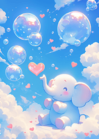 ⭐️幻想藍天的泡泡大象❤️