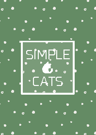 SIMPLE CATS --moss green--