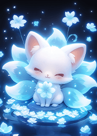 ⭐藍花湖畔小九尾狐❤️