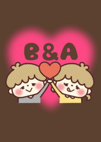 Initial theme for a sweet couple. B / A