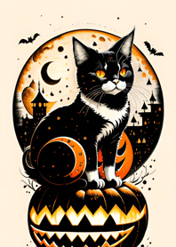 halloween cat F56165