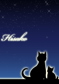 Hisako parents of cats & night sky
