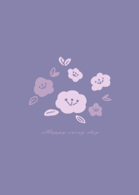 簡約 冬天 紫色 花