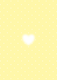 Fluffy Heart with Dot(Yellow 01)
