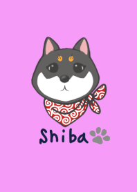Black Shiba Inu Illustration Theme
