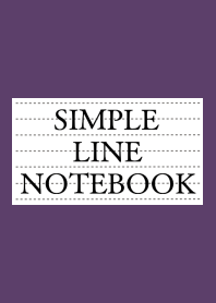 SIMPLE LINE NOTEBOOK-DEEP PURPLE