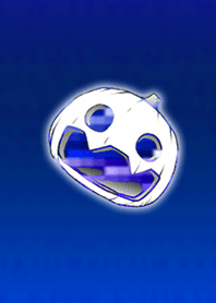 Halloween pumpkin deep blue
