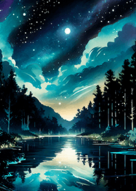 Beautiful starry night view#523