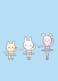 Ballerina bunnies - Pastel blue