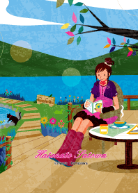 Reading at the bear's cafe[Fall Winter]+